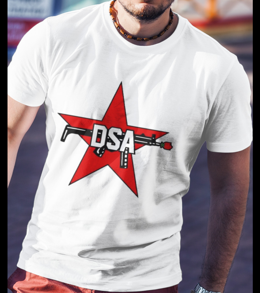 DSA Red Star Rifle Rose Emblem T-Shirt