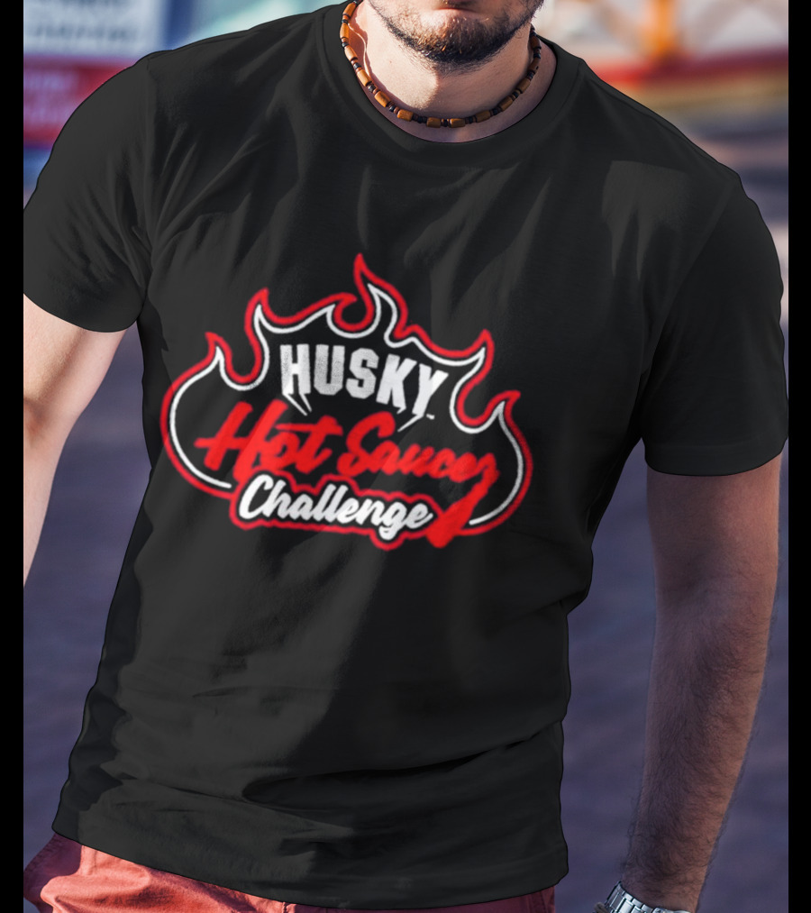 Husky Hot Sauce Challenge Fiery Flames T-Shirt