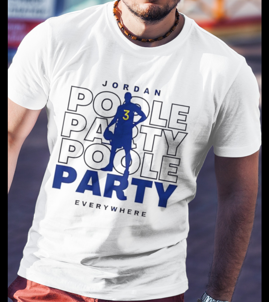 Jordan Poole Party Everywhere Number 3 T-Shirt