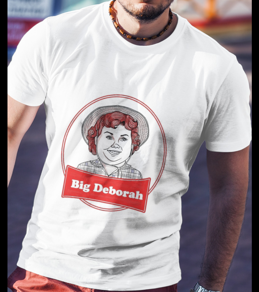 Big Deborah Vintage Cartoon Character In Red Circle T-Shirt