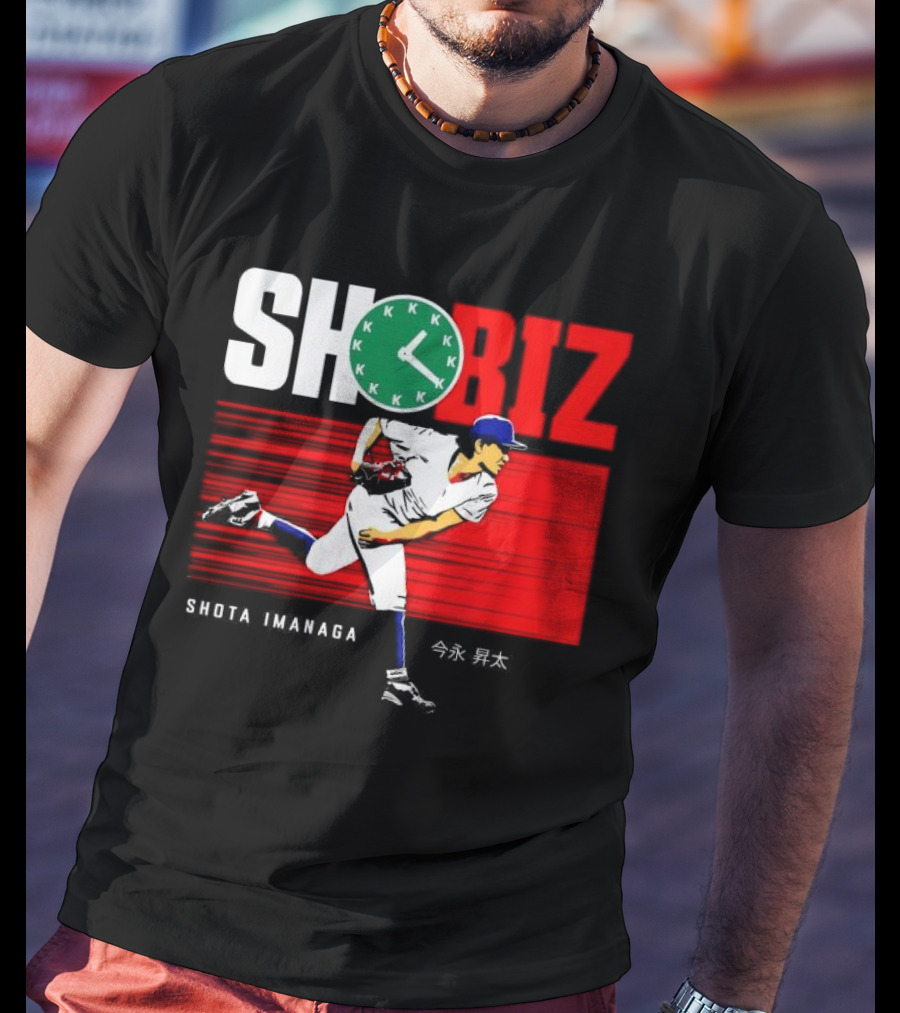 SHO BIZ Shōta Imanaga Pitching Los Angeles Dodgers K Clock T-Shirt