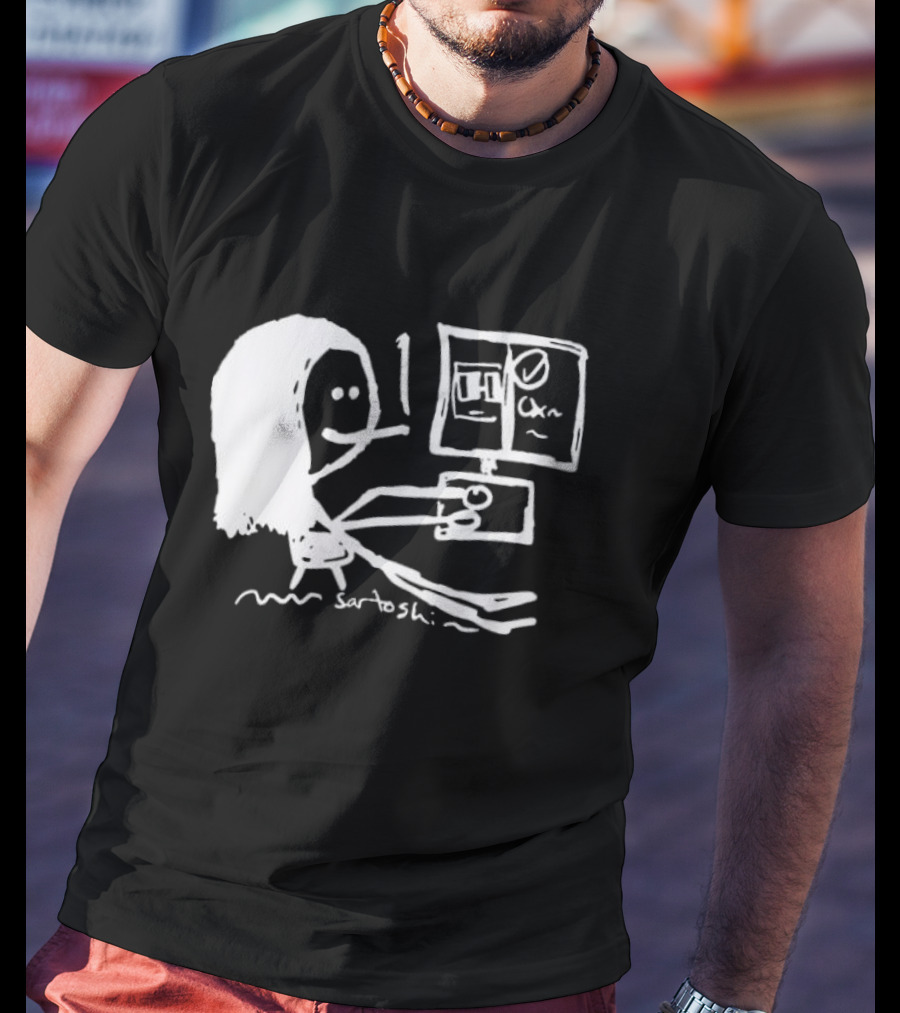 I Have 6 In The Office Stick Figure Computer Drawing Saratoshi T-Shirt