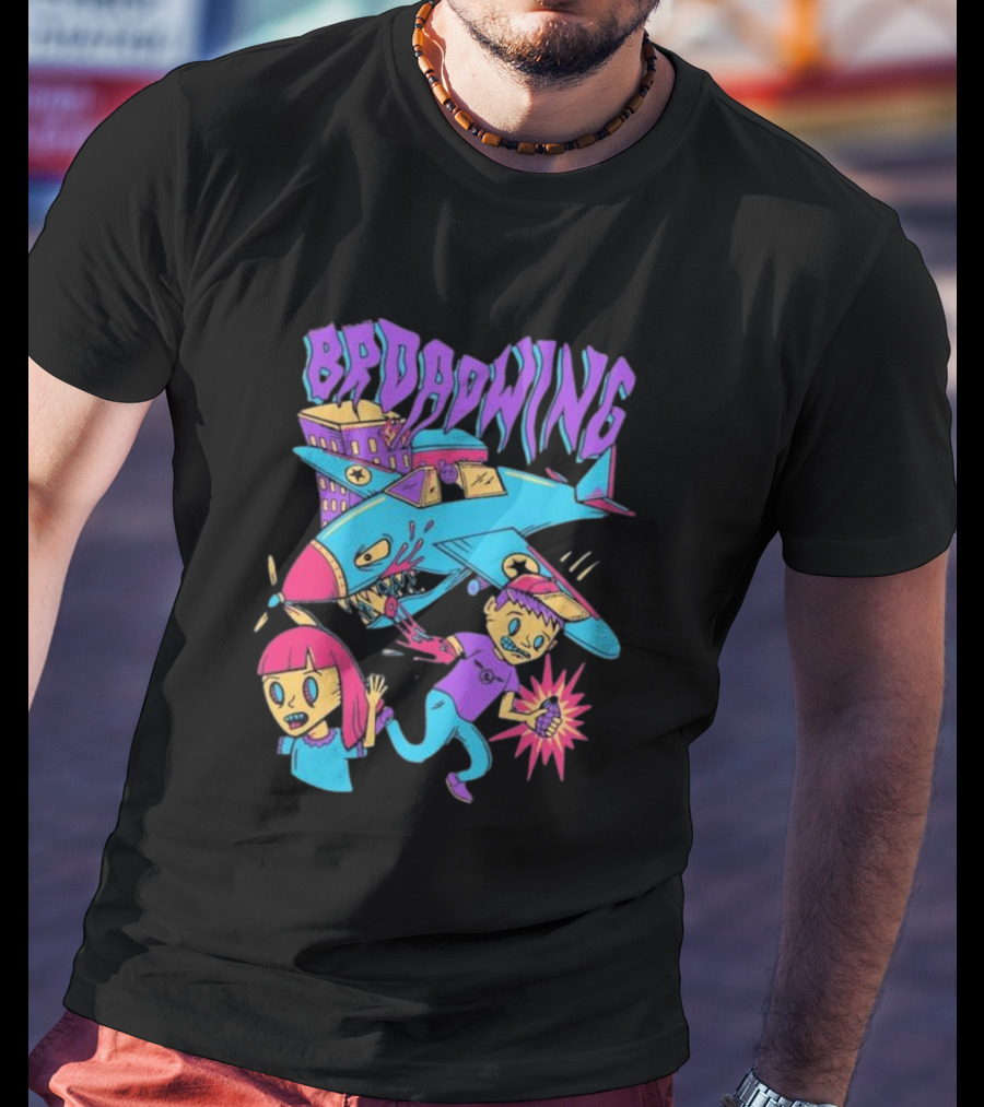 Broadwing Plane Chaos Scene T-Shirt