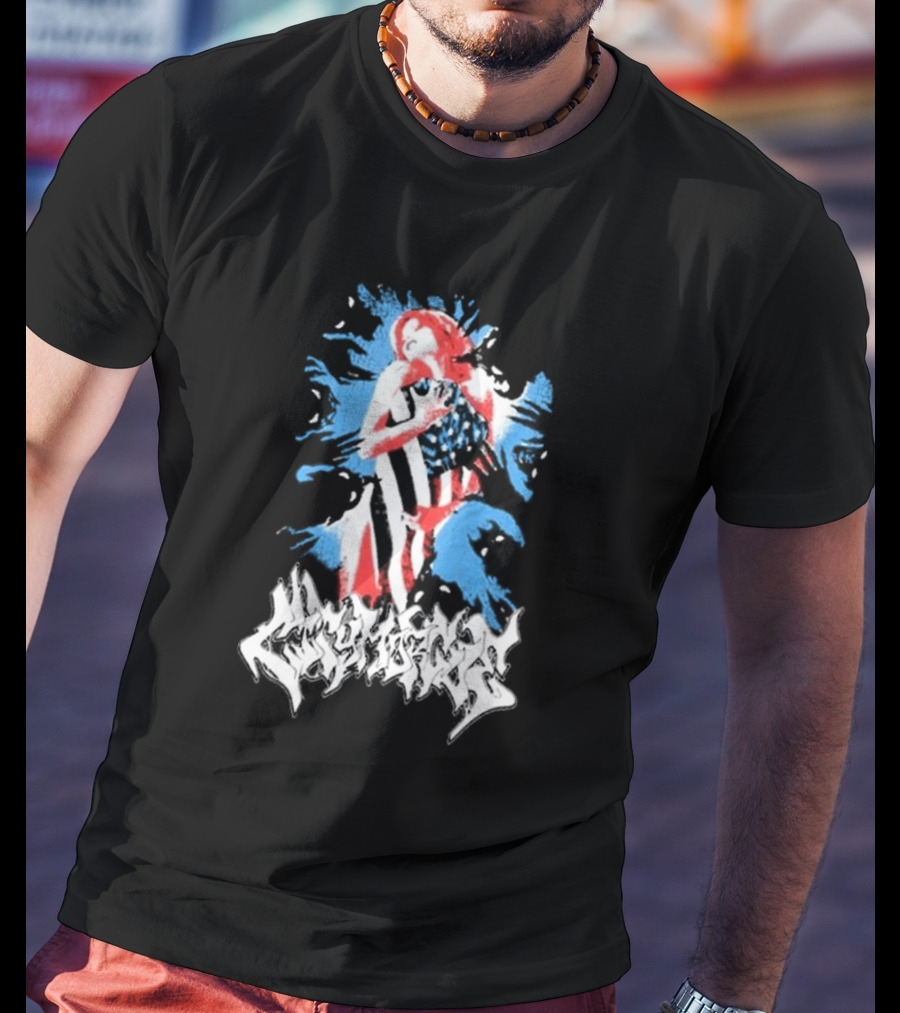 City Morgue My Bloody America Girl Flag T-Shirt