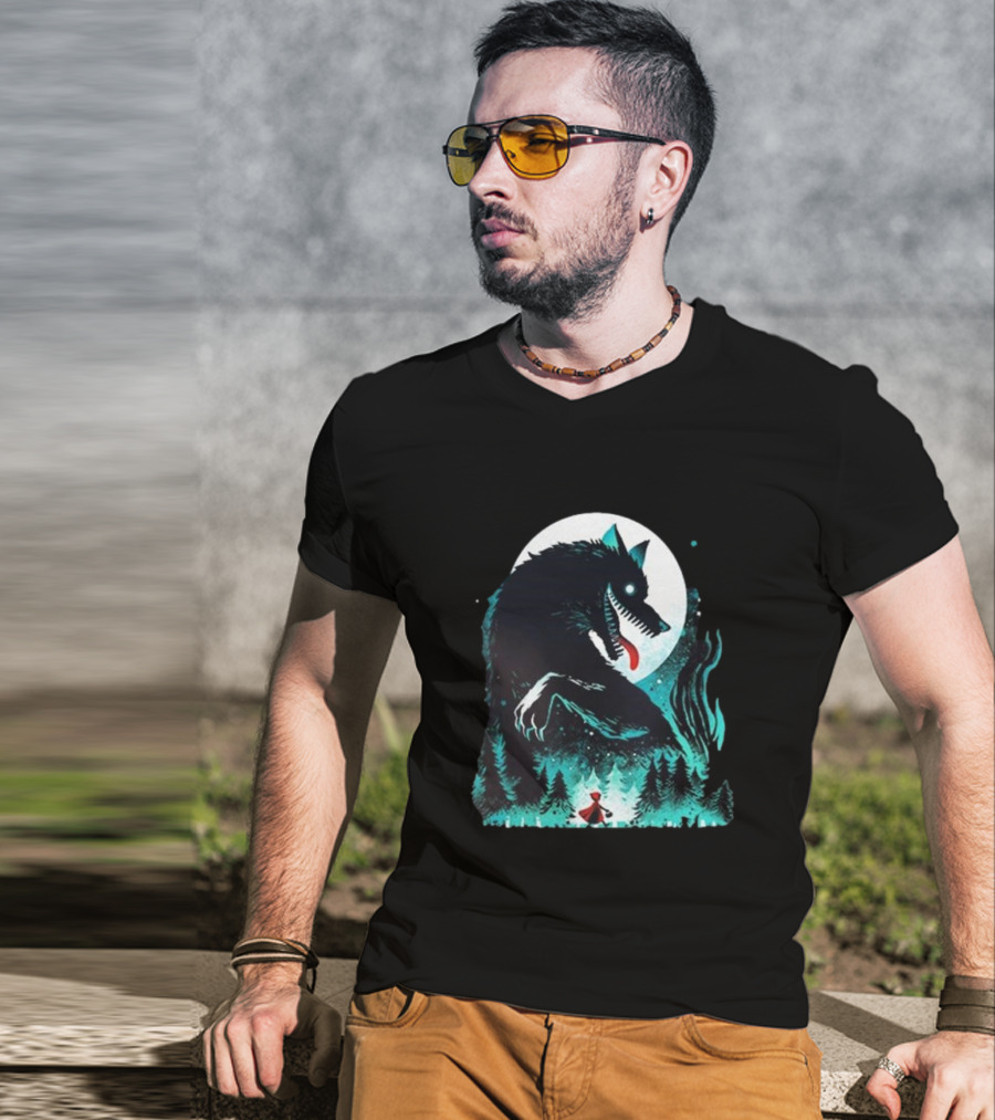 The Wolf Tale Moonlit Forest Encounter T-Shirt