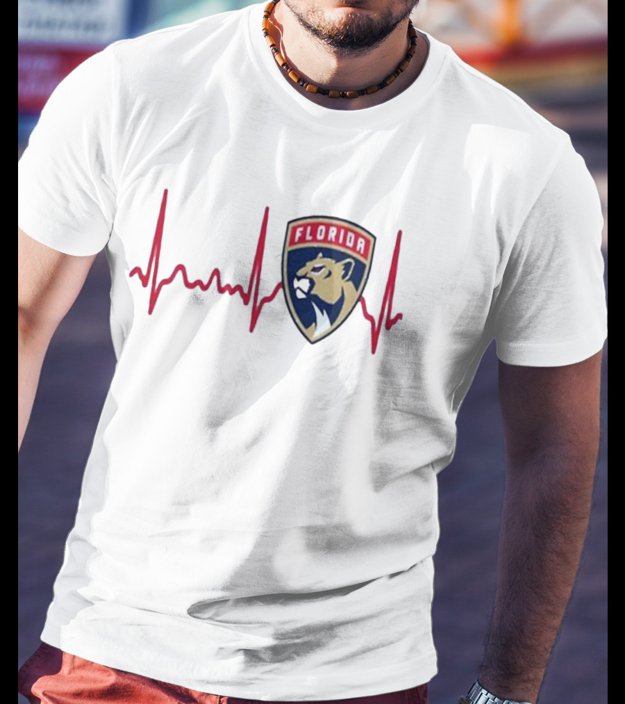 Florida Panthers Heartbeat Hockey T-Shirt