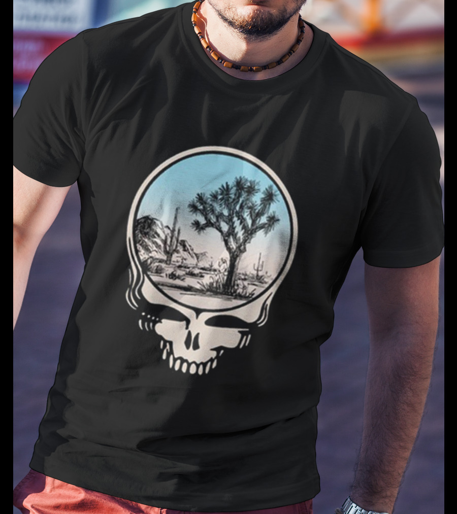Grateful Dead Skull Desert Scene With Cacti And Joshua Tree T-Shirt