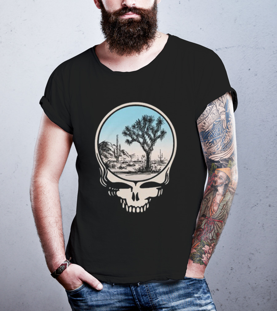 Grateful Dead Skull Desert Scene With Cacti And Joshua Tree T-Shirt