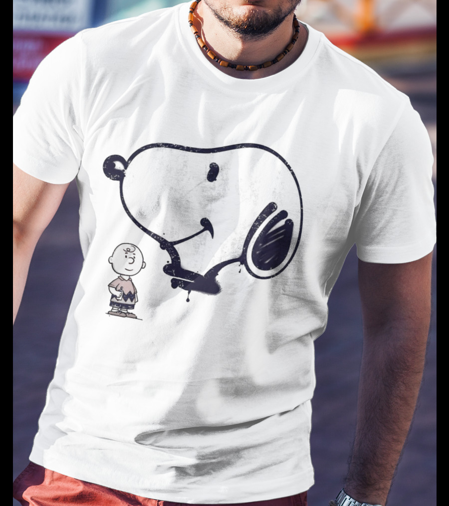 Snoopy And Charlie Brown Graffiti Iconic Character T-Shirt