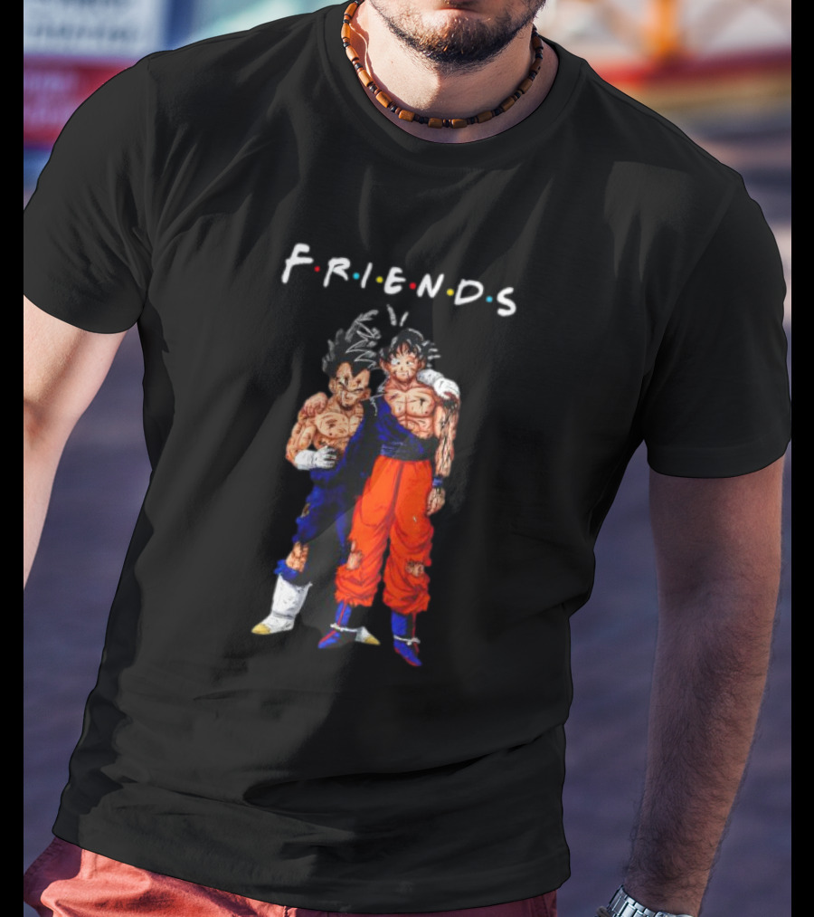 Goku And Vegeta FRIENDS TV Show Crossover T-Shirt