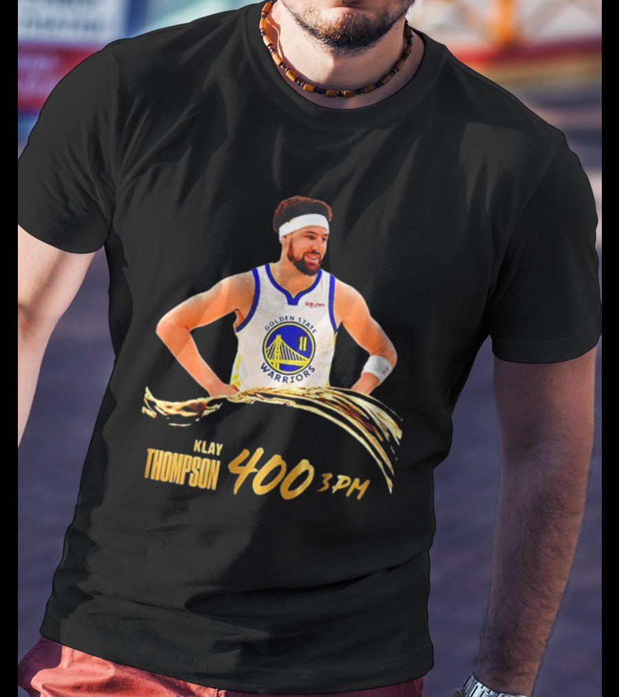 Klay Thompson 400 Three Pointers Golden State Warriors 3PM Gold Blooded T-Shirt