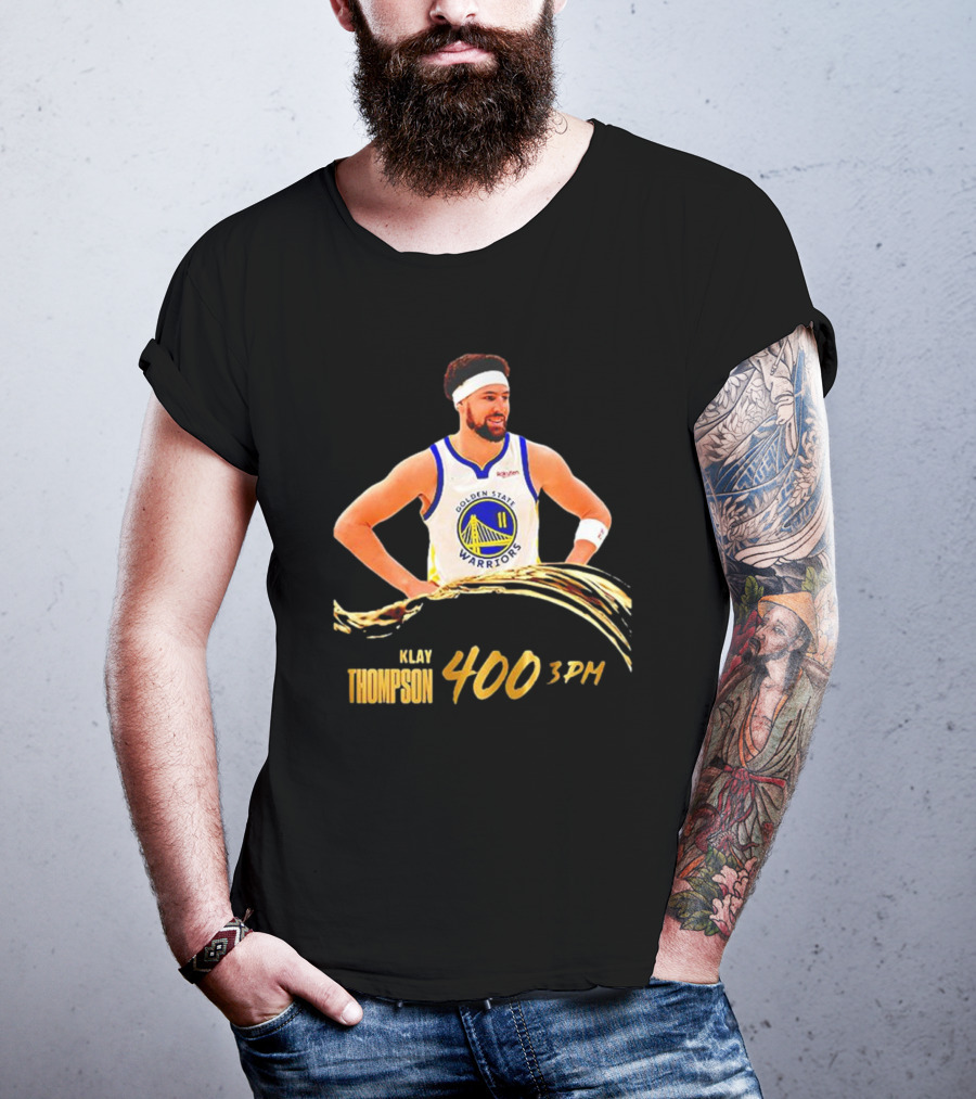 Klay Thompson 400 Three Pointers Golden State Warriors 3PM Gold Blooded T-Shirt