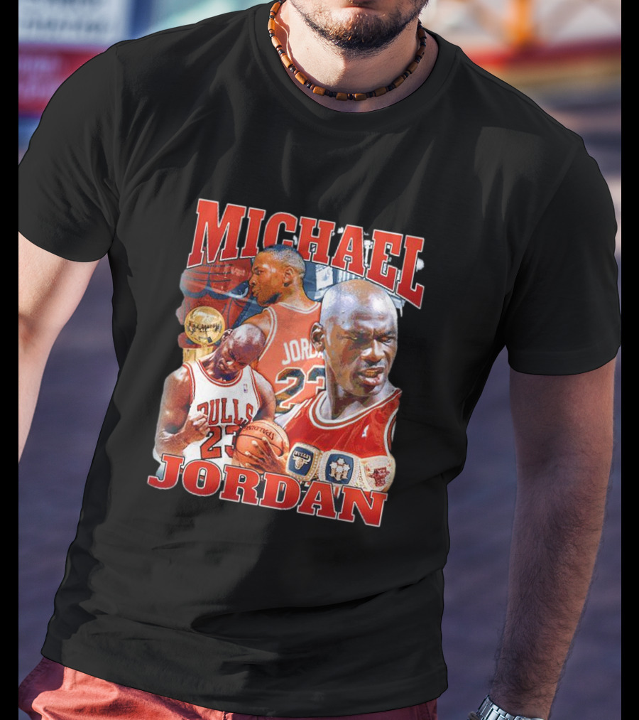 Michael Jordan Bulls 23 Vintage NBA Champion T-Shirt