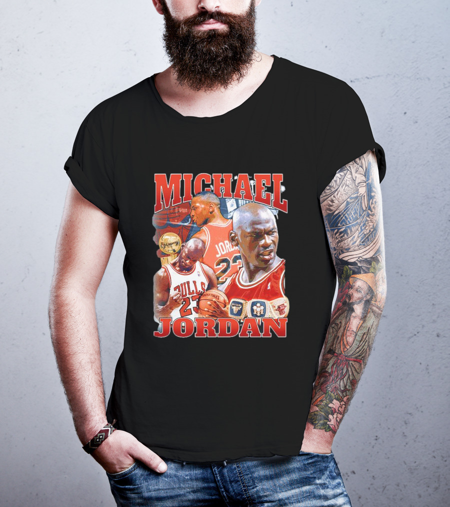 Michael Jordan Bulls 23 Vintage NBA Champion T-Shirt