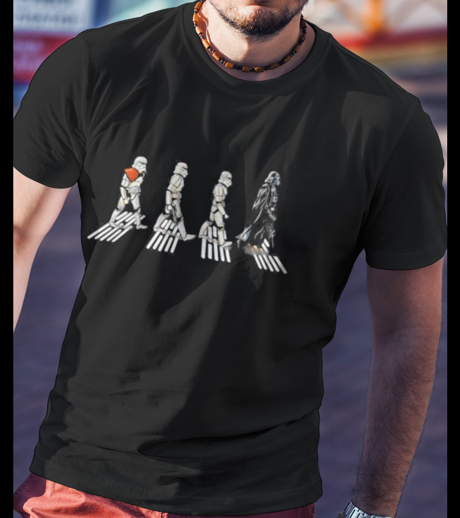 Nice Stormtrooper Darth Vader Star Wars Abbey Road Walkers T-Shirt
