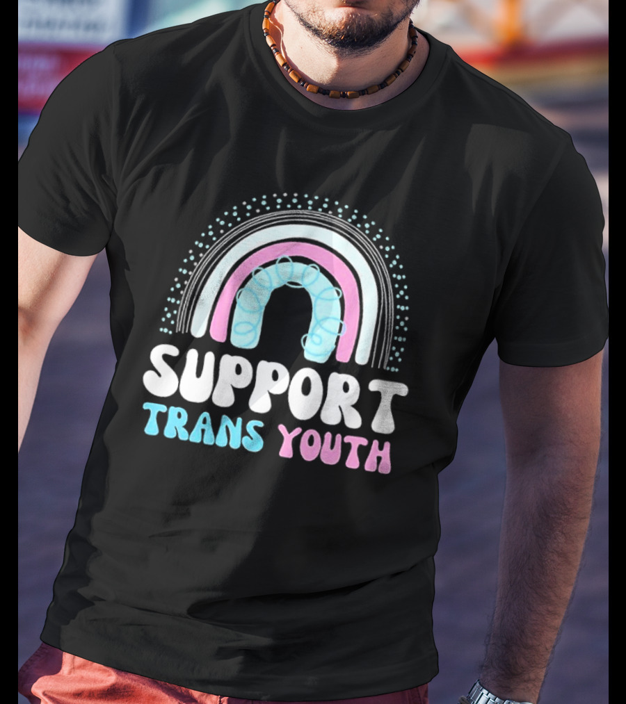 Support Trans Youth Rainbow Rights Ally Pride T-Shirt
