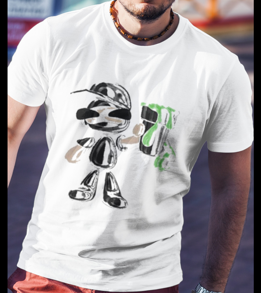 Twizzy Rich Luh Crankem Graffiti Character With Green Paint Can T-Shirt