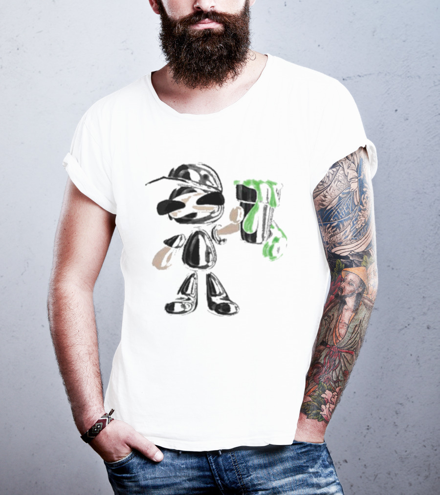 Twizzy Rich Luh Crankem Graffiti Character With Green Paint Can T-Shirt