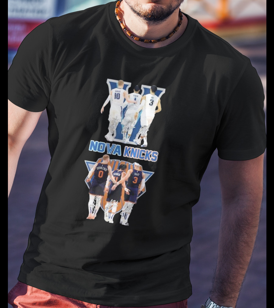 Villanova Wildcats Nova Knicks Players And Signatures T-Shirt