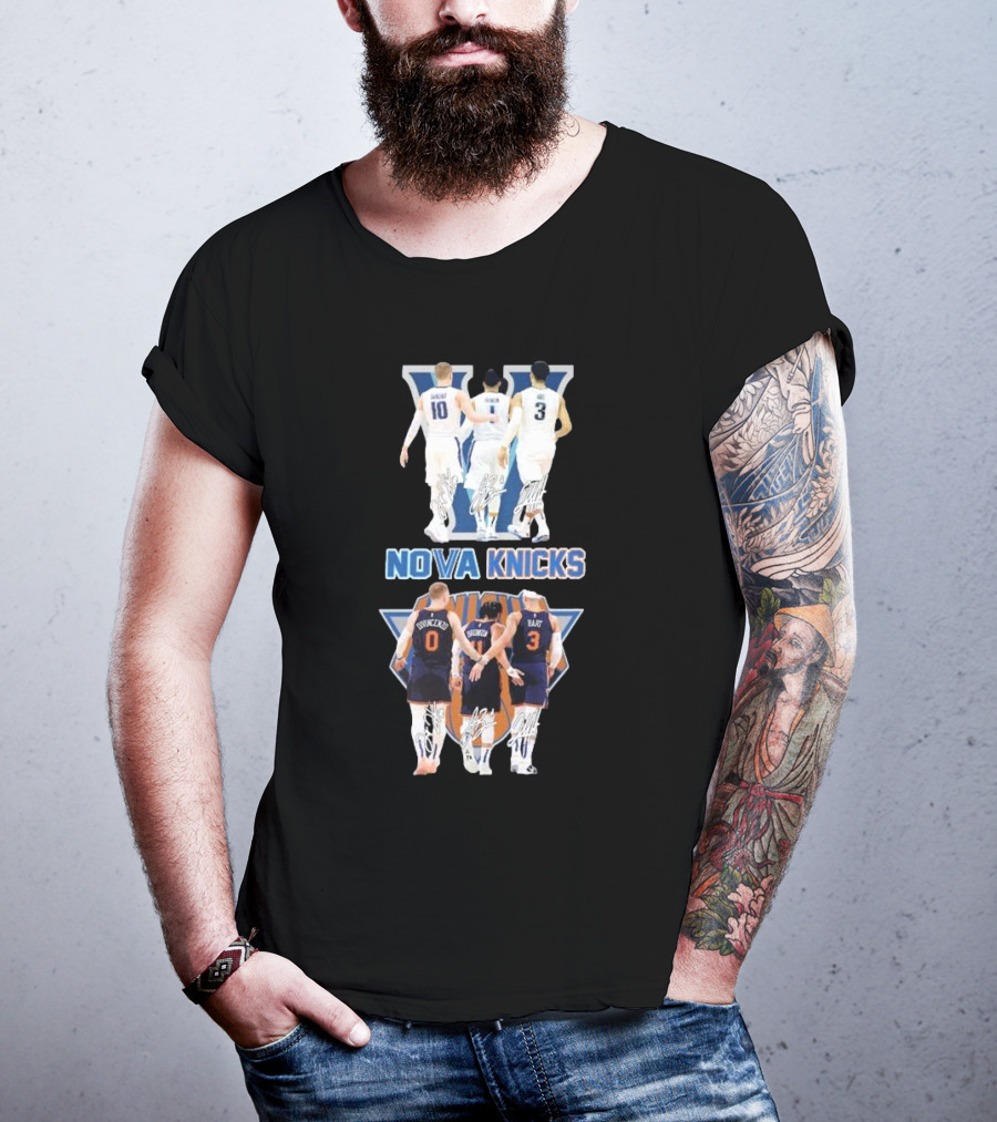 Villanova Wildcats Nova Knicks Players And Signatures T-Shirt