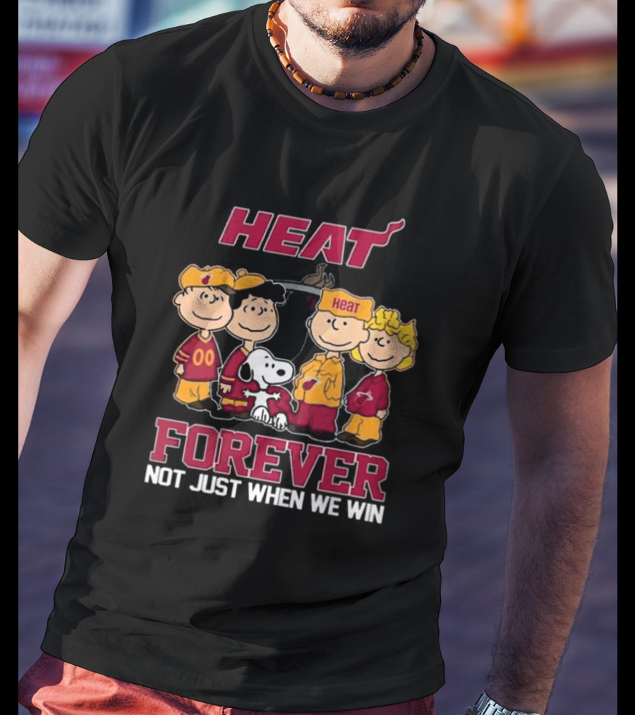 Miami Heat Snoopy And Friends Forever Not Just When We Win T-Shirt