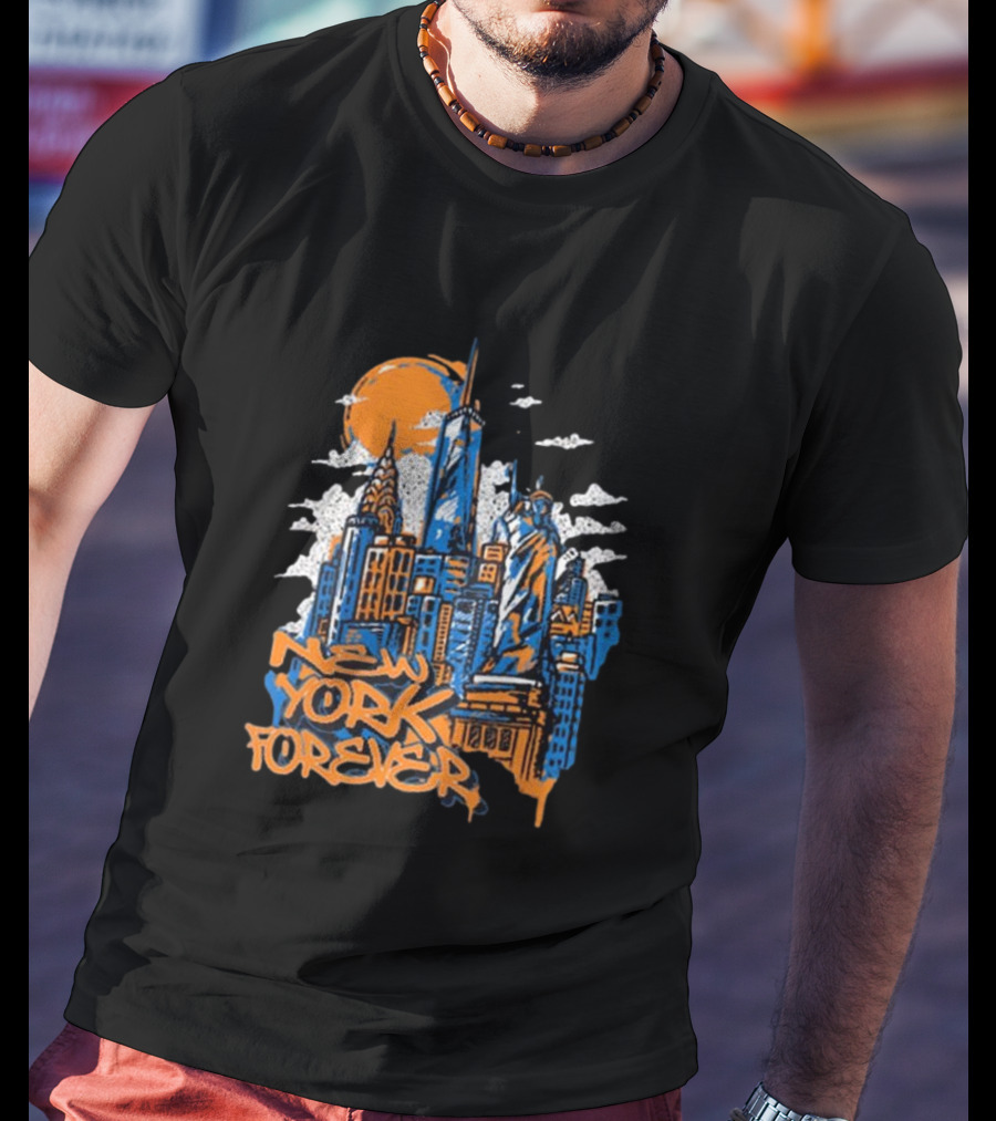 New York Knicks New York Forever Skyline T-Shirt
