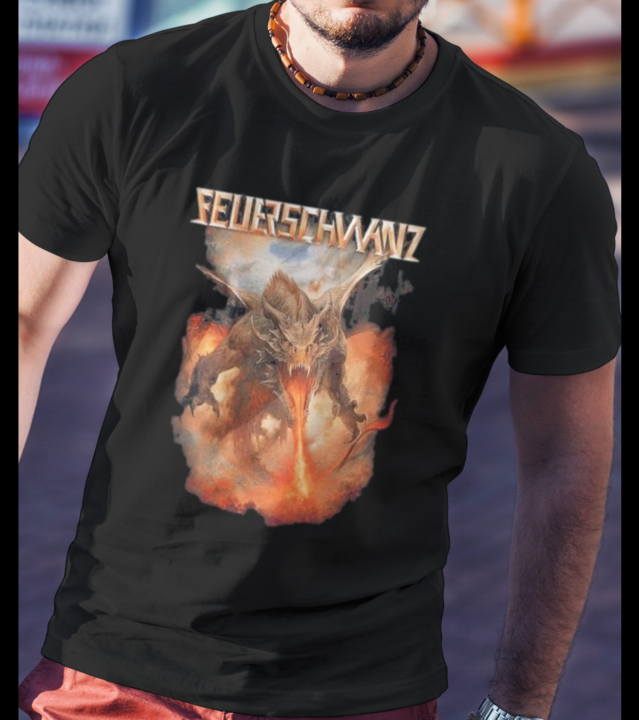 Feuerschwanz Drache Fire-Breathing Dragon Fantasy T-Shirt