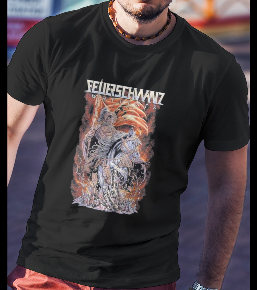Feuerschwanz Warriors Rohirrim Knight On Horseback With Flag T-Shirt
