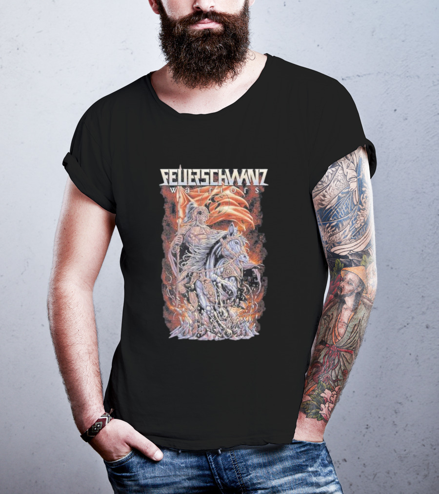 Feuerschwanz Warriors Rohirrim Knight On Horseback With Flag T-Shirt