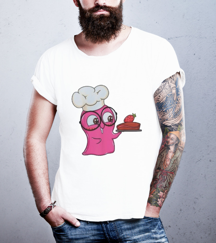 Slime Sam Chef With Cake And Strawberry T-Shirt
