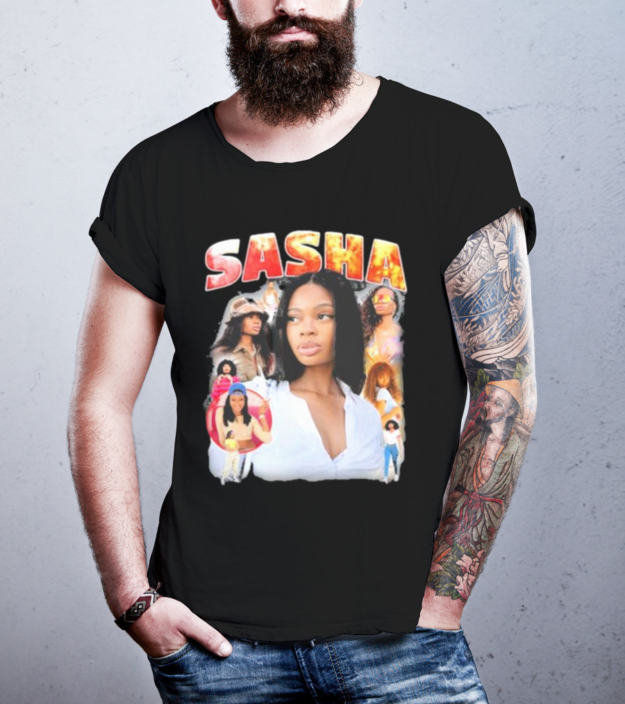Sasha Iconic Collage Featuring Diverse Fashion Styles T-Shirt