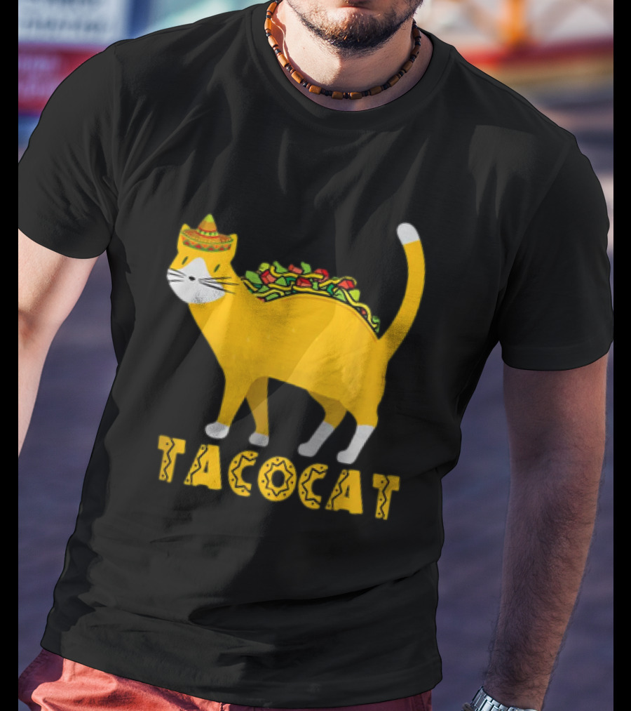 Tacocat Sombrero Taco Cat With Tacos Mexican Food Graphic 365 T-Shirt