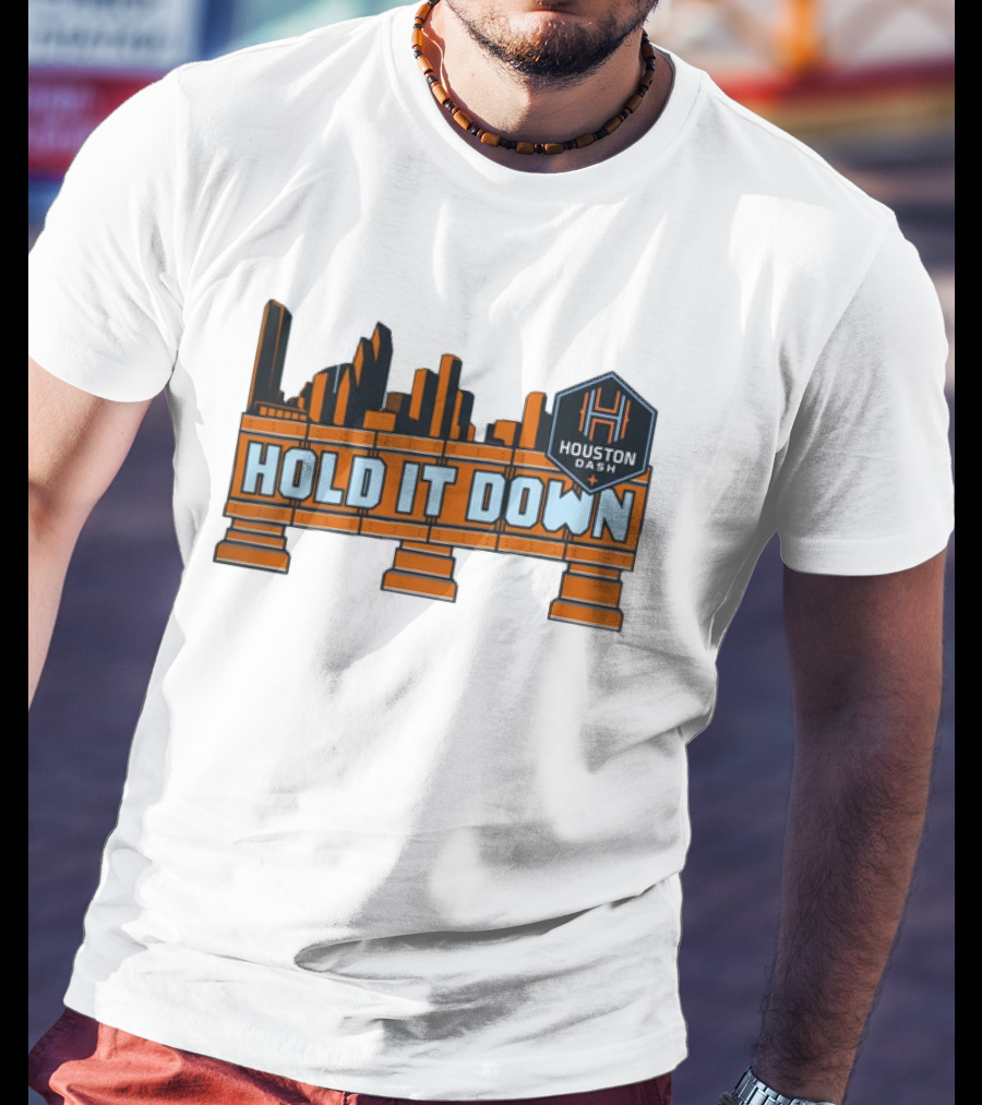 Houston Dash Hold It Down Skyline Soccer T-Shirt