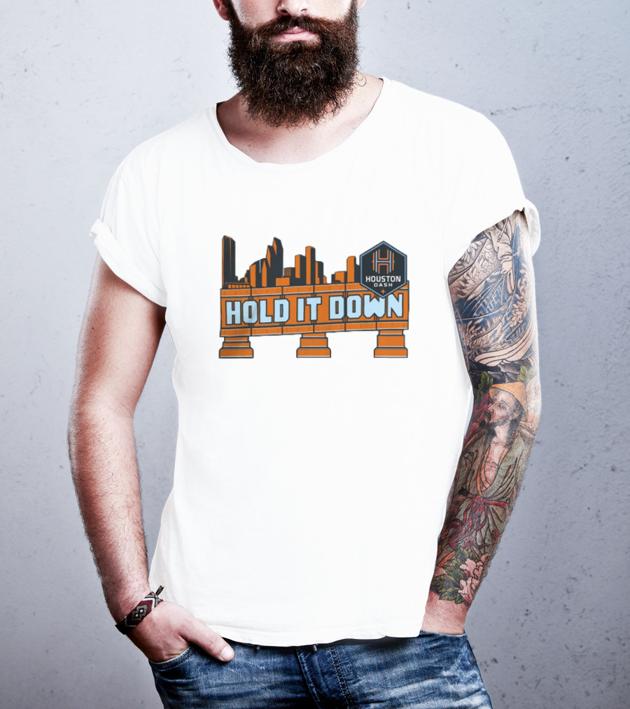 Houston Dash Hold It Down Skyline Soccer T-Shirt