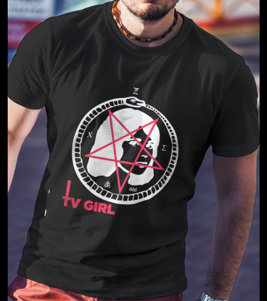 TV Girl Satanic Pentagram Serpent T-Shirt