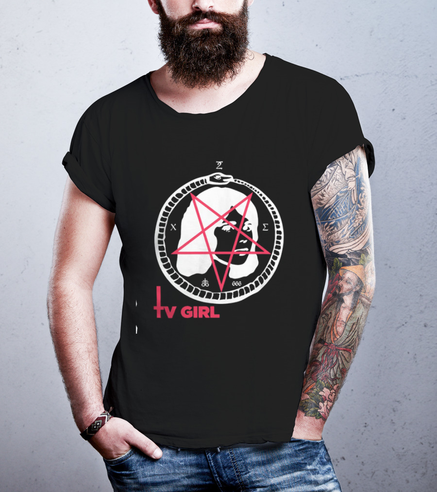 TV Girl Satanic Pentagram Serpent T-Shirt