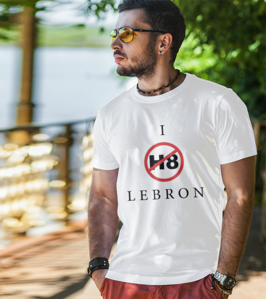 I H8 Lebron Red Circle Crossout T-Shirt