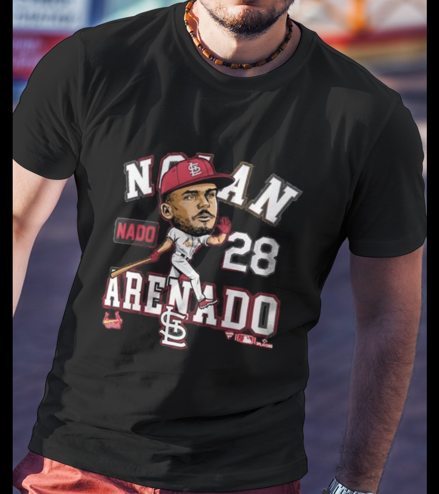 Nolan Arenado St. Louis Cardinals 28 Caricature Nado T-Shirt