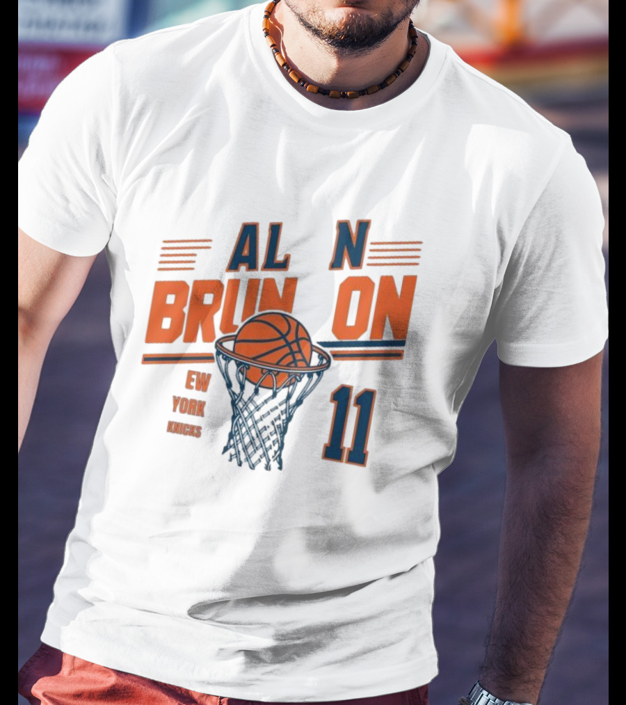 Jalen Brunson New York Knicks Basketball Net Number 11 T-Shirt