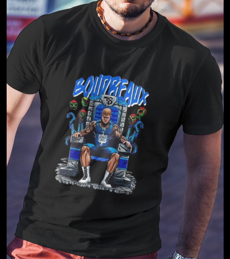 Boudreaux Throne Skull And Crossbones Power Stance T-Shirt
