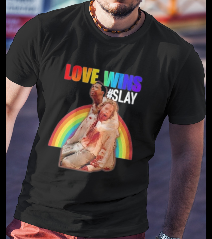 Cerpen Vampire Season 2 Love Wins #Slay Rainbow T-Shirt