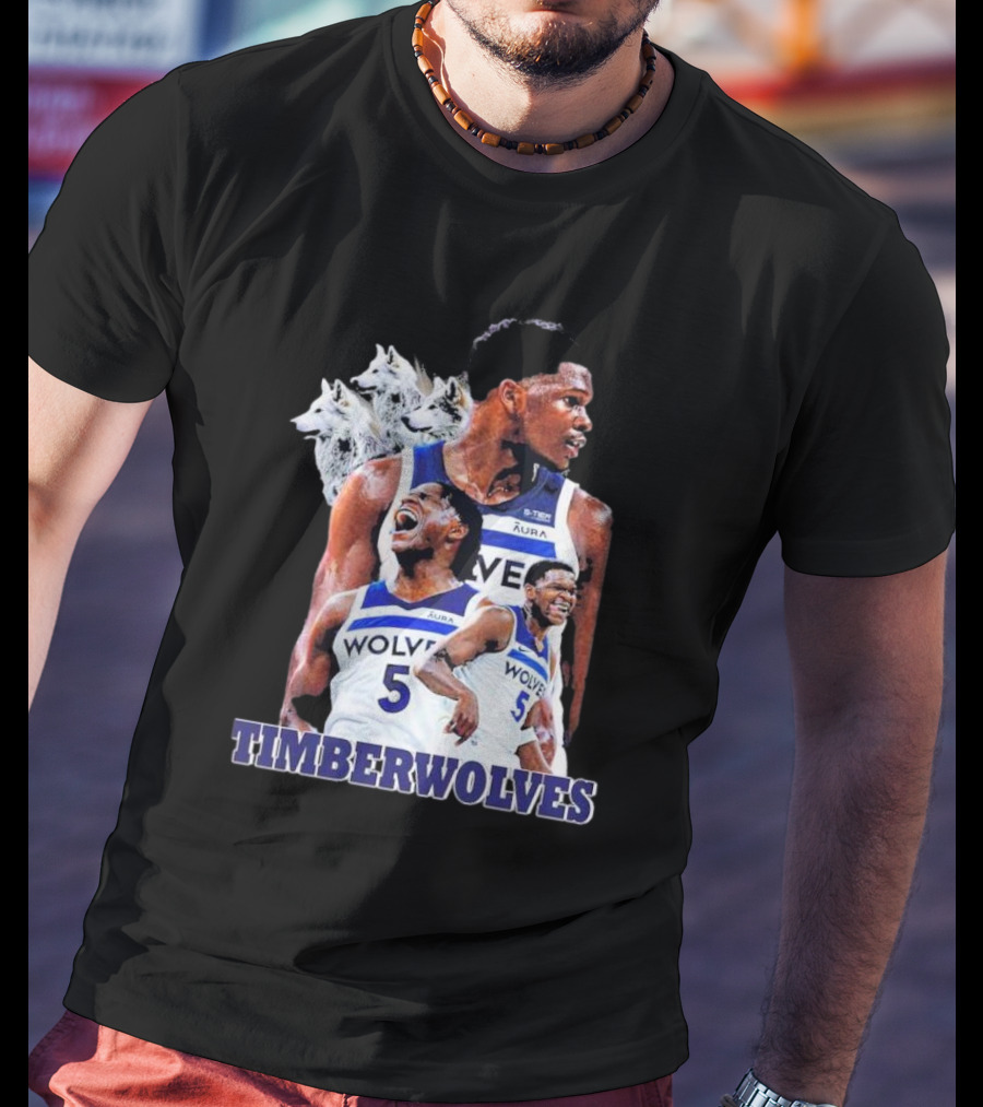 Minnesota Timberwolves Anthony Edwards Basketball Stars Wolves T-Shirt