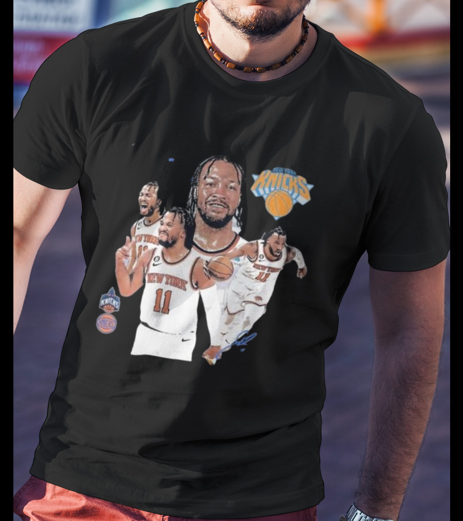 New York Knicks Jalen Brunson 11 Signature Basketball Action Moments T-Shirt