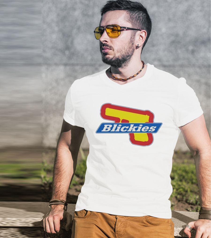 Blickies Gun Icon Logo 10Cellphones T-Shirt