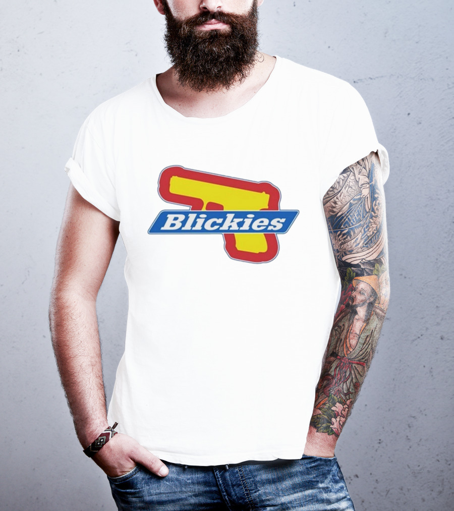 Blickies Gun Icon Logo 10Cellphones T-Shirt