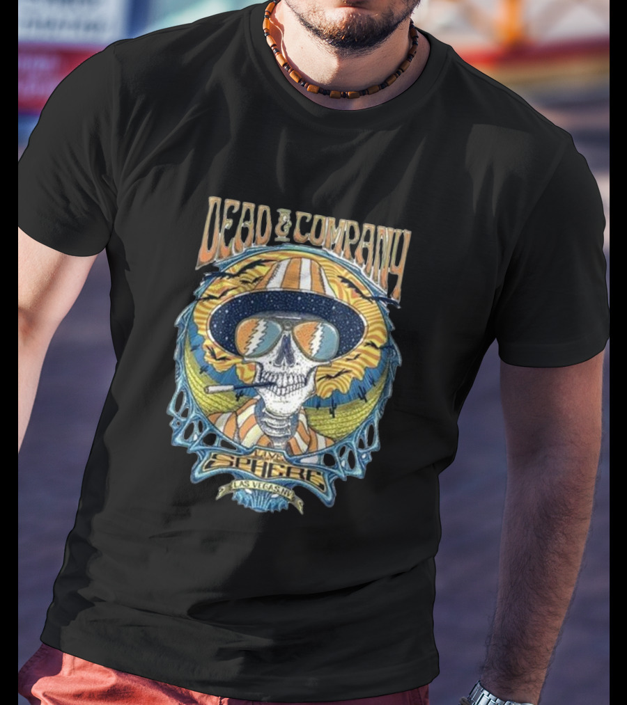 Dead And Company Live Sphere Las Vegas Sun Hat Skull T-Shirt