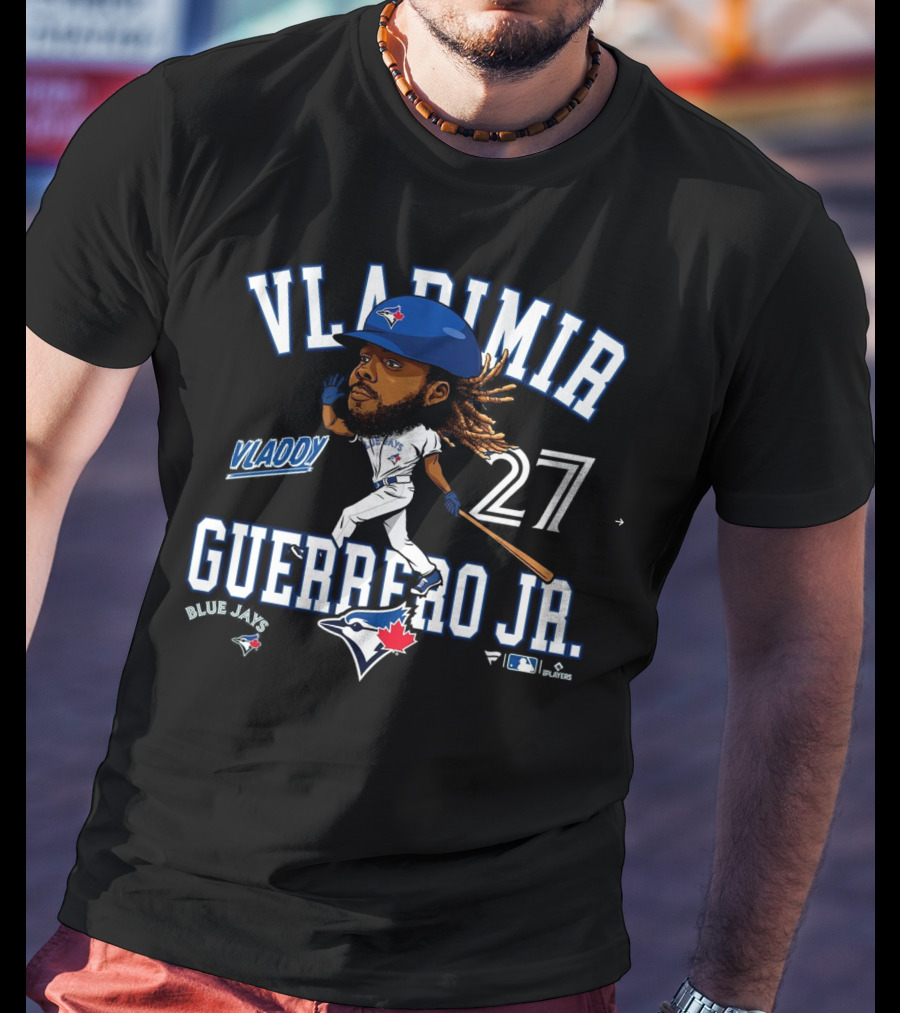 VLADIMIR GUERRERO JR. VLADDY 27 TORONTO BLUE JAYS CARICATURE BLUE JAYS T-Shirt