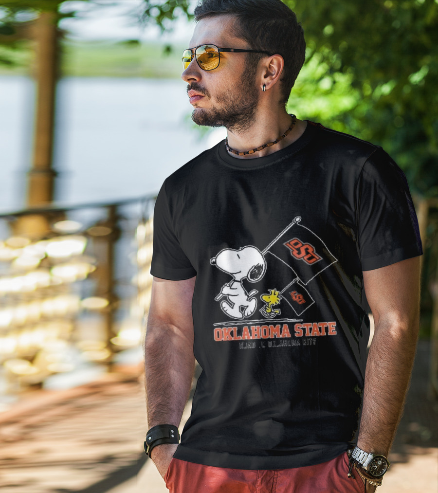 Snoopy Woodstock Oklahoma State OSU Road To Oklahoma City T-Shirt