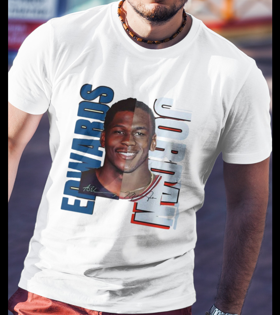 Edwards Jordan Basketball Signatures Split Face T-Shirt