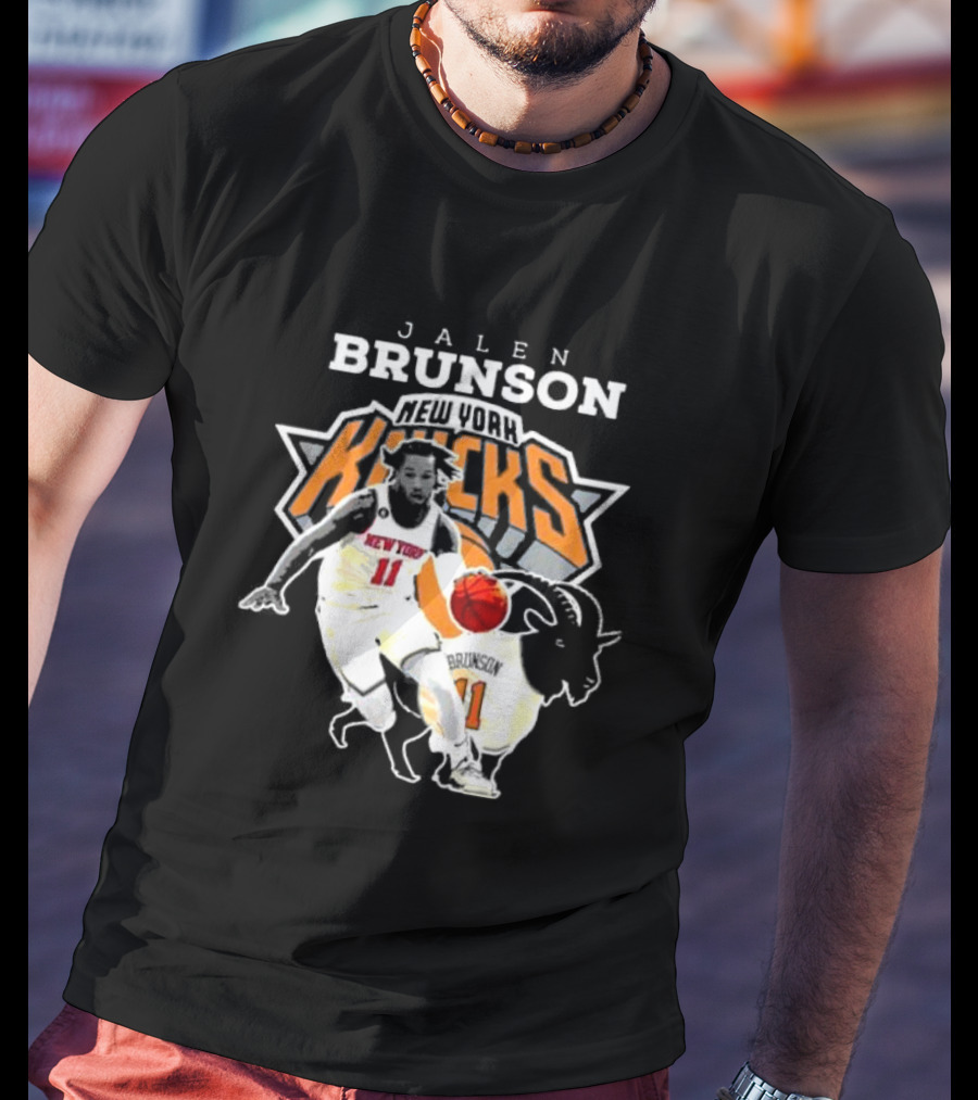 Jalen Brunson New York Knicks Goat Player T-Shirt